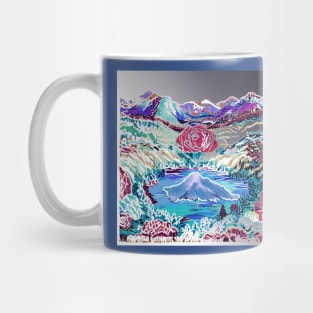 Batik Mountain Lake Mug